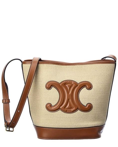 celine mini triomphe in triomphe canvas|Celine cuir triomphe shoulder bag.